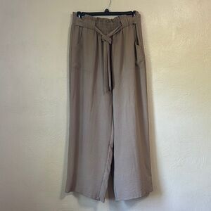 Beige Wide-Leg pants 0158